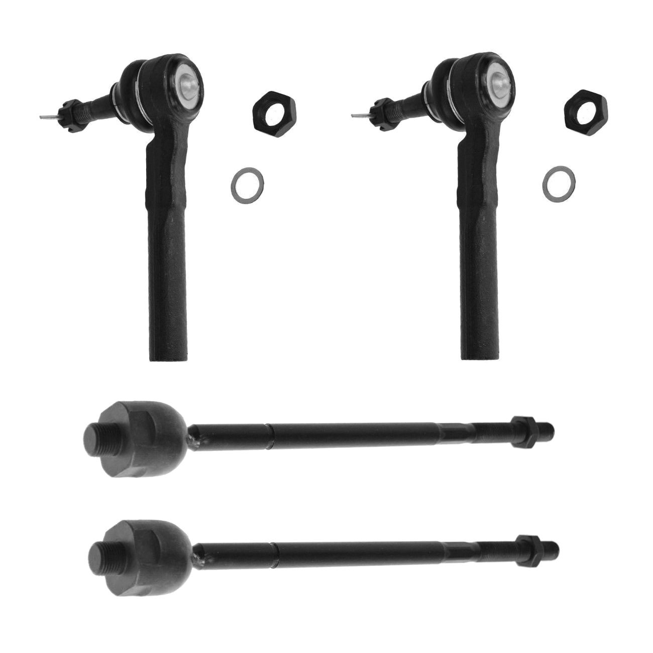 For 2002-2007 Rendezvous Tie Rod End Front Inside Inner Outside Outer Set Of 4