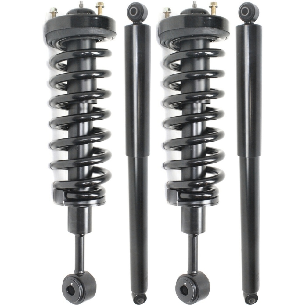 Shock & Coil Spring Assembly Front Rear Left Right Set Of 4 For Ford Lincoln 4WD