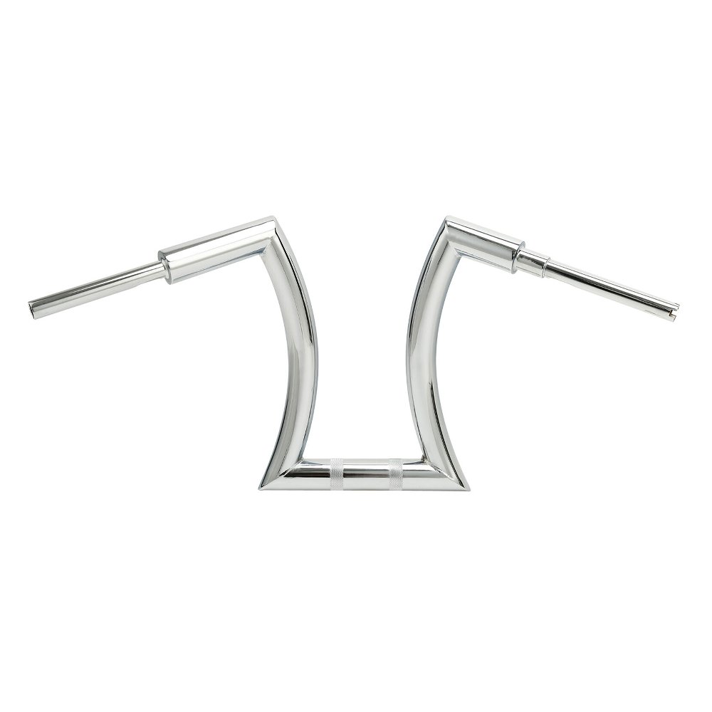 Chrome 16" Rise 2" Hanger Handlebar W/Risers For Harley-Davidson Road
