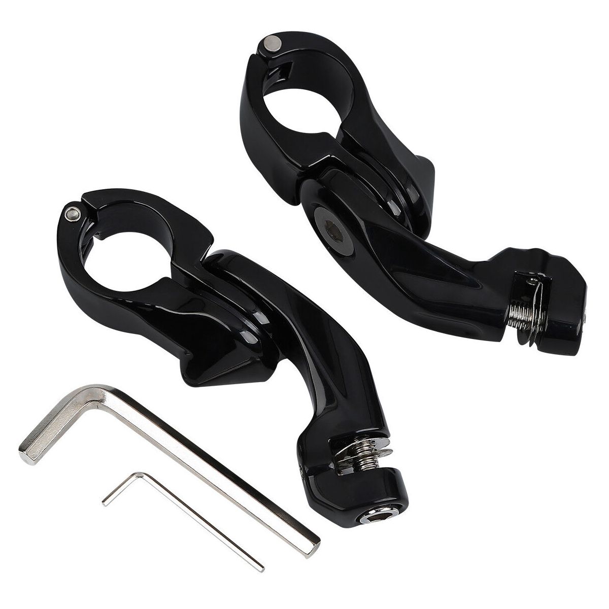 For 11-13 Blackline 1.25" Adjustable Highway Short Angled Foot Peg Mount Kit