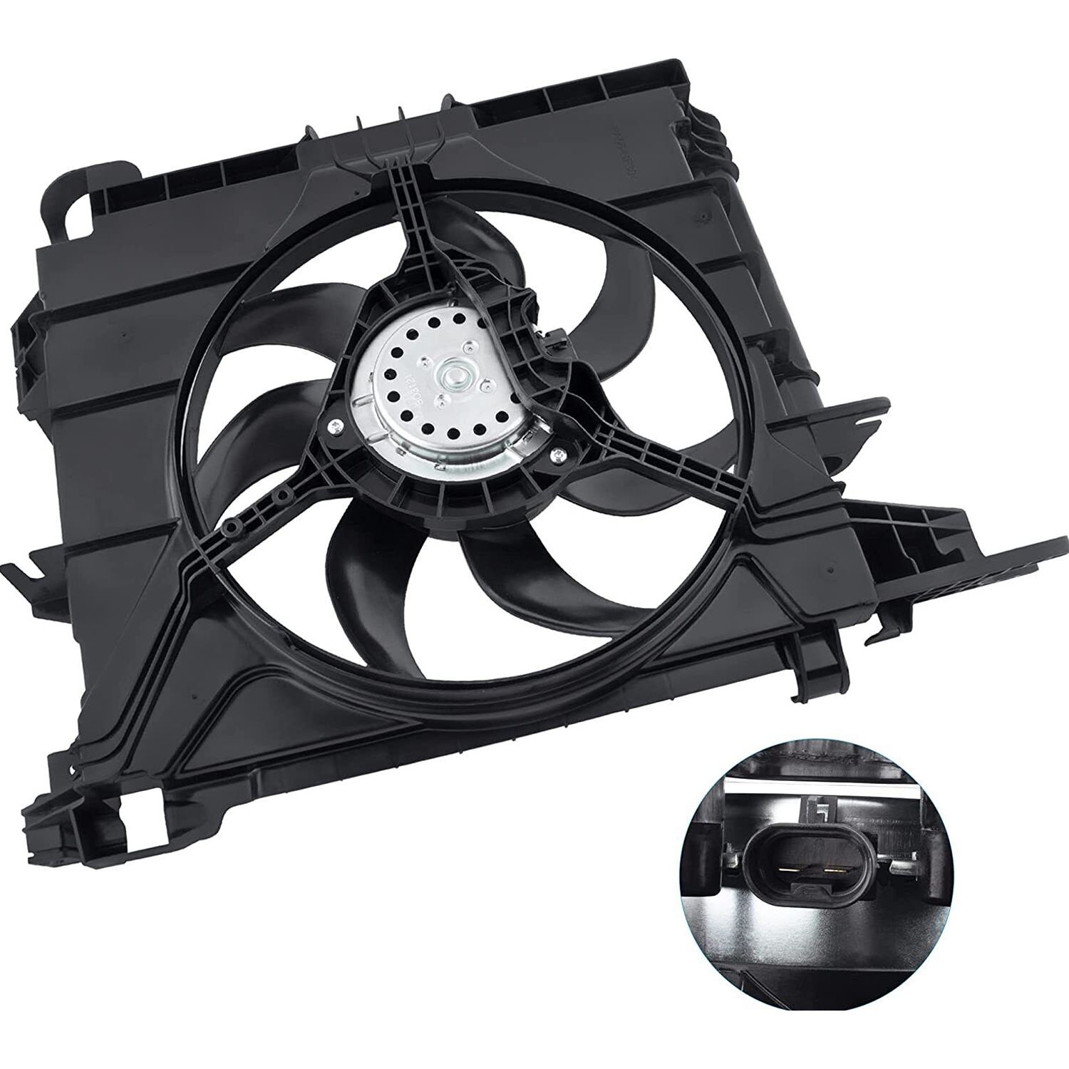 Radiator Condenser Cooling Fan Assembly For 07-15 Fortwo Coupe Car 0002009323