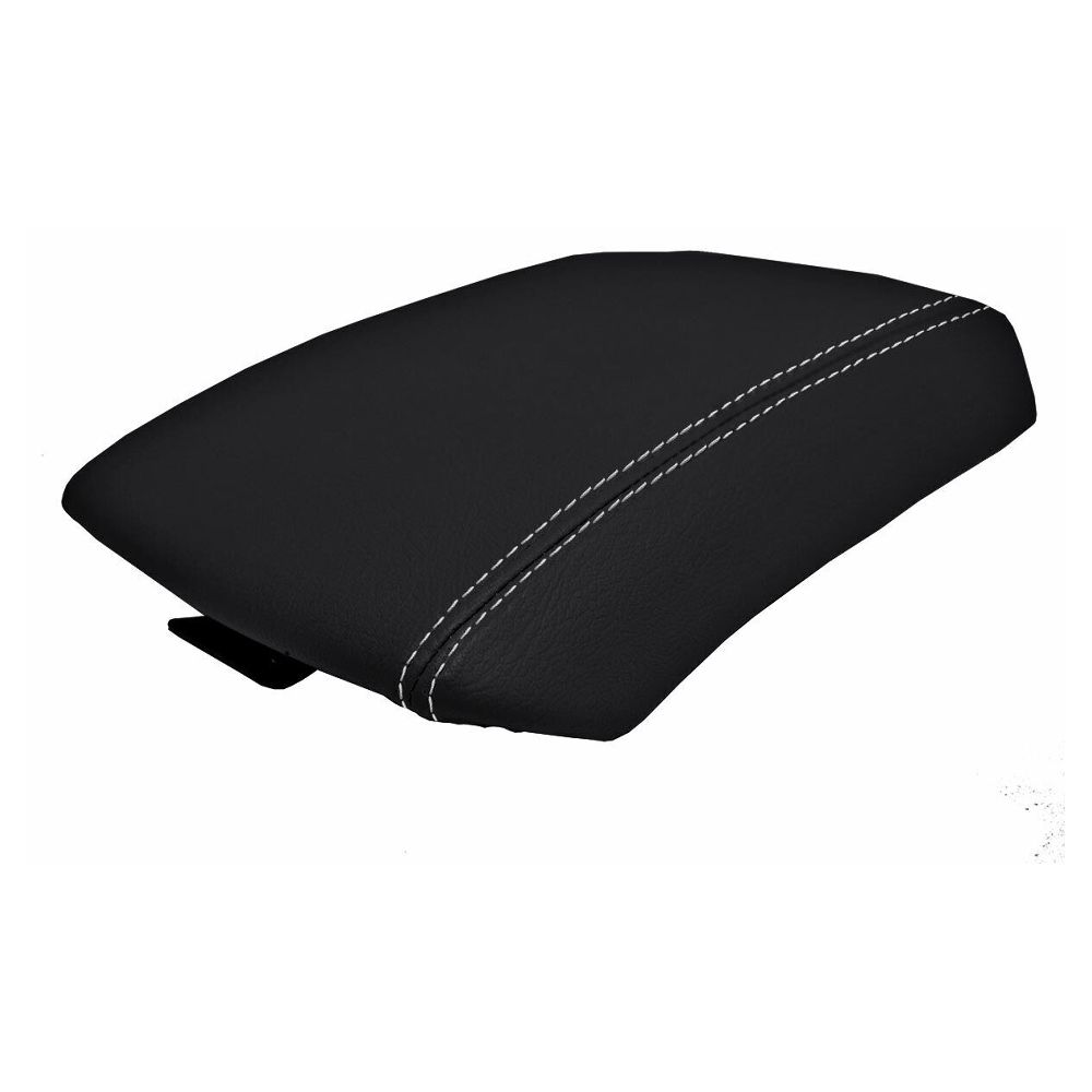 Console Lid Armrest Cover Leather For 2005-2015 Xterra Sport Utility Gray Stitch