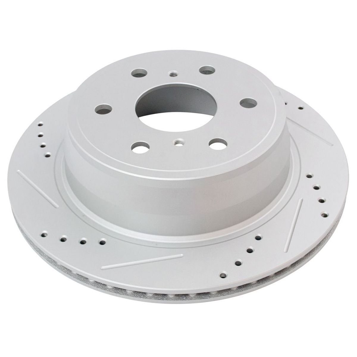 Rear Ceramic Brake Pad & Cross Drilled Rotor W/Chemicals
