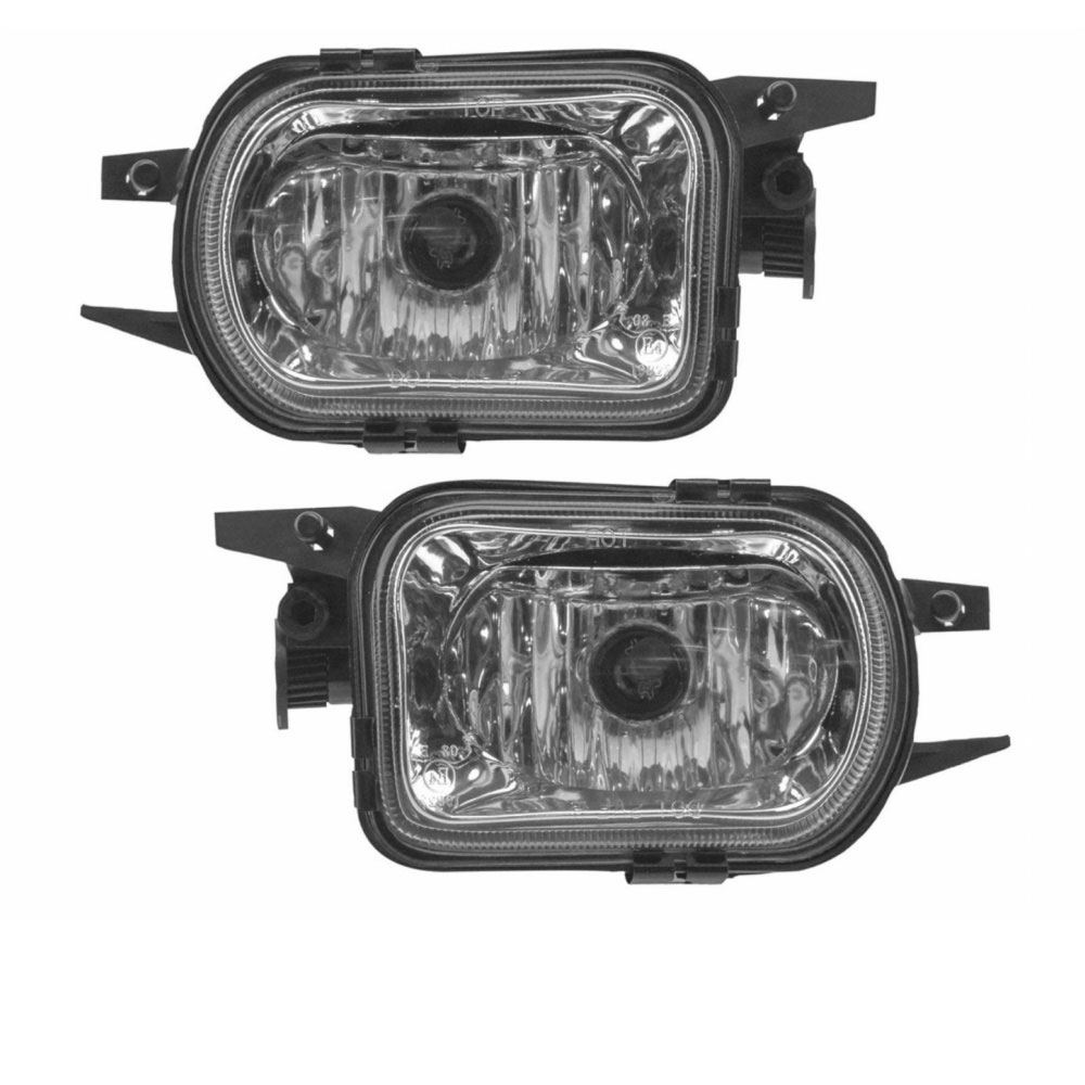 Performance Upgrade Clear Lens Fog Light Lamp Pair For 2000-2004 Mercedes-Benz