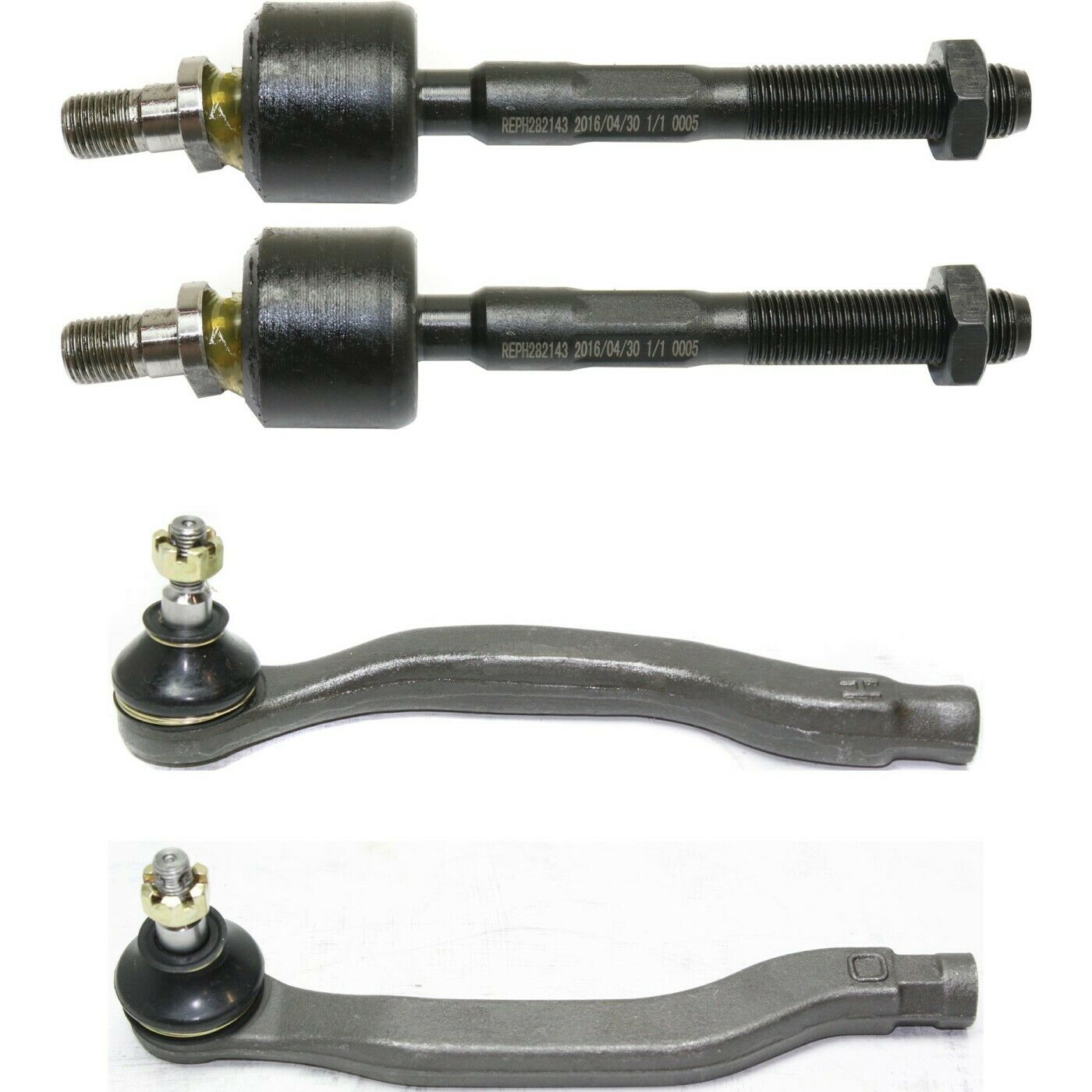 Tie Rod End For Acura Honda Isuzu 2) Inner Tie Rod Ends (2) Outer Tie Rod End