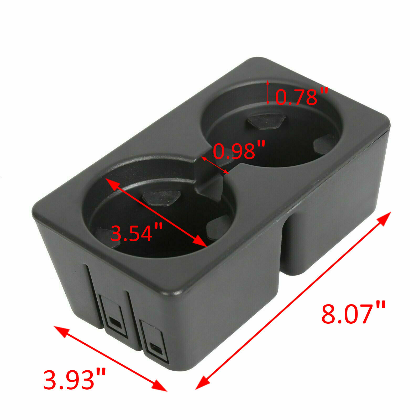 Dual Cup Holder Insert For Cadillac Chevrolet GMC Front Floor