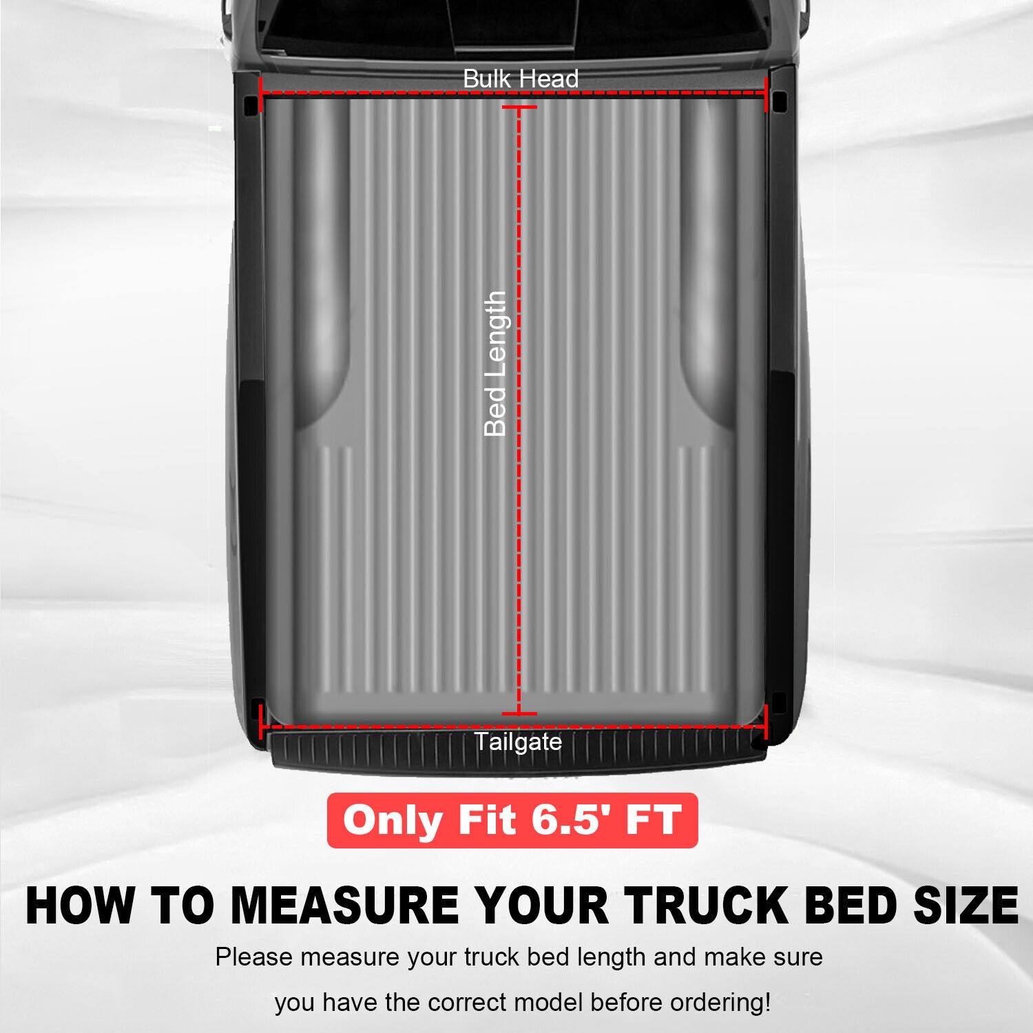6.5FT 4-Fold Soft Tonneau Cover For 2016-2021 Nissan Titan / XD Truck Bed 78''
