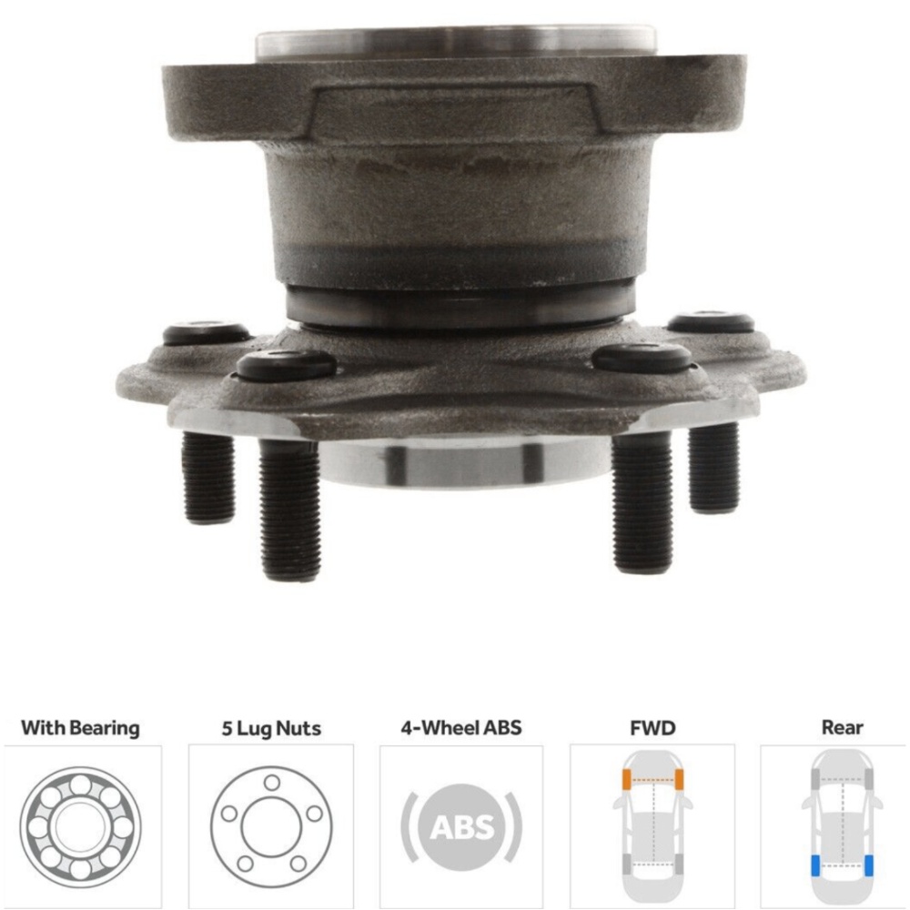 Set Of 2 Rear Wheel Hub & Bearing W/ ABS For 02-06 Nissan Altima 4-Wheel ABS