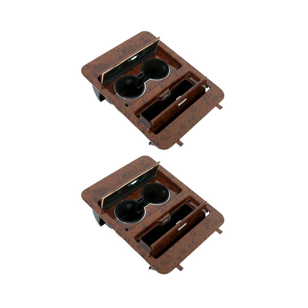 2 Sets Of - Woodgrain Center Console Cup Holder/Storage Full Size Trucks Suv's For