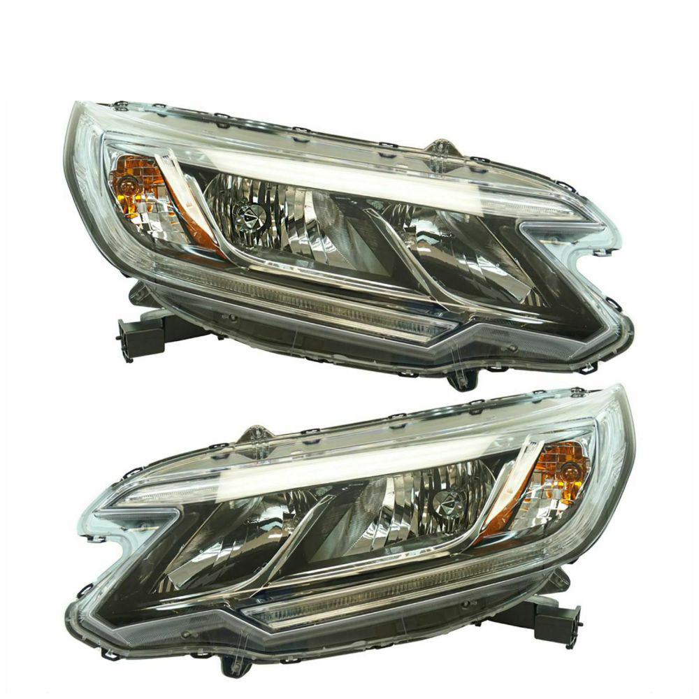 Halogen Headlight Lamp Assembly LH RH Set Of 2 Pair For Honda 2015-2016 CR-V SUV