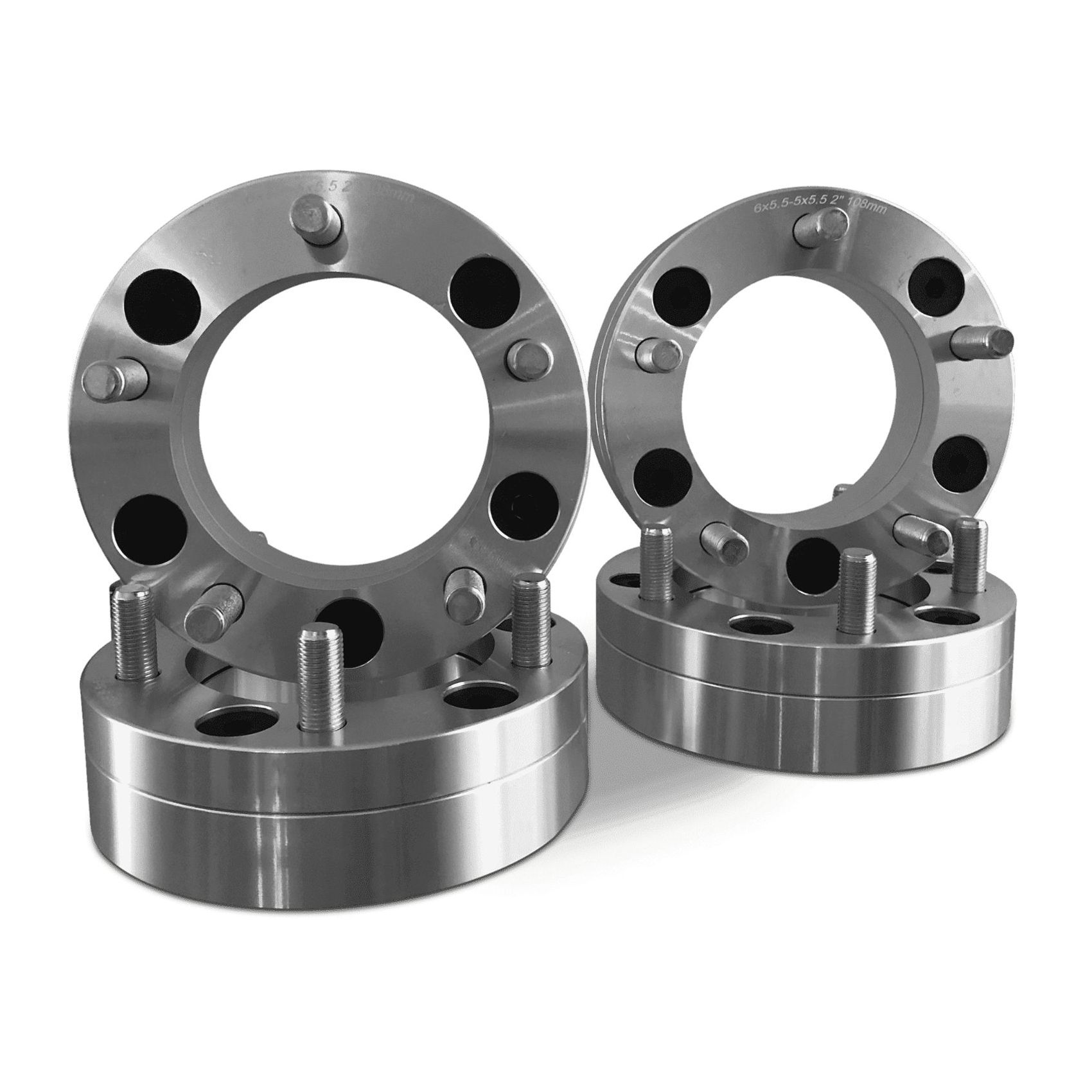 6x5.5 To 5x4.5 Wheel Adapters 2" Inch Put 5 Lug Rims On Chevy GMC 6 Lug 14x1.5