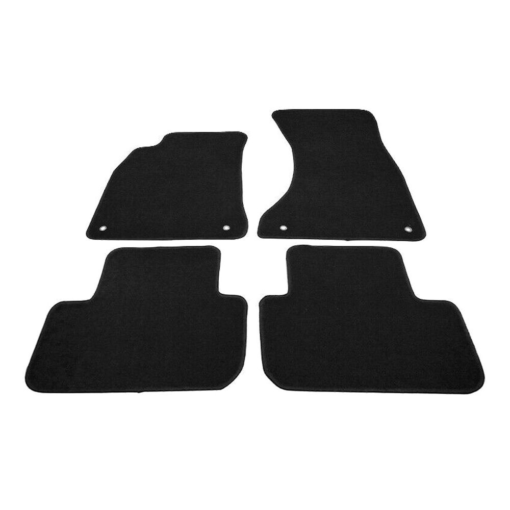 For 09-16 Audi A4 Sport Car Floor Mats Liner Nylon Carpets Front Rear Black 4PC