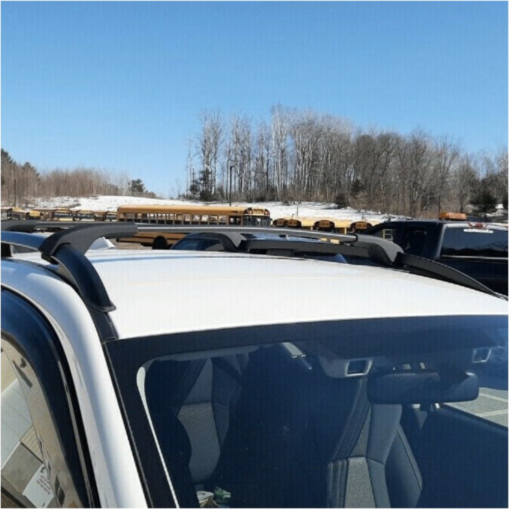 For 2018-2021 Subaru Crosstrek Aero-Style Black Roof Rack Cross Bar Set