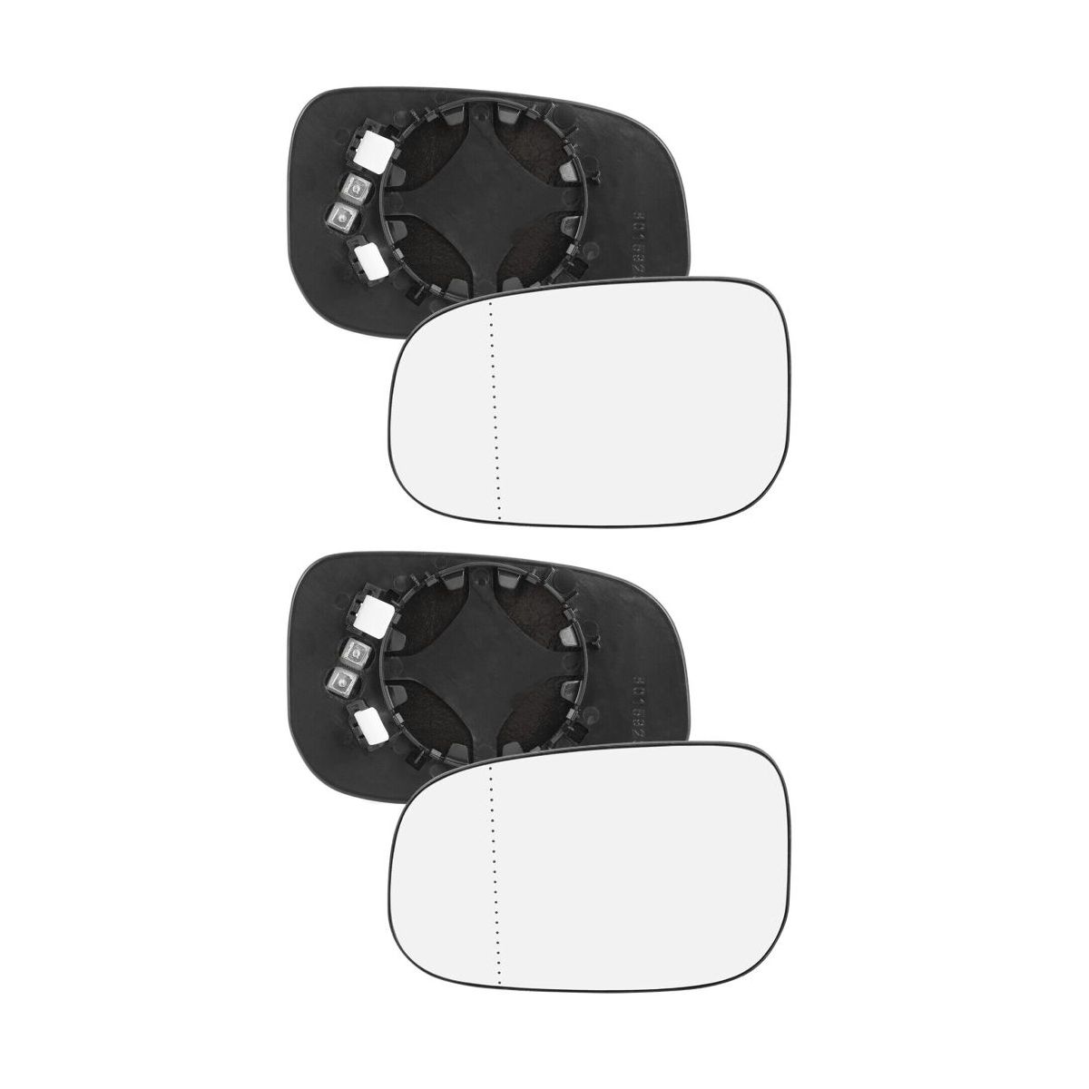 2 Sets Of - Mirror Glass Left Driver Side With Backing For Volvo C30 C70 S40 S60 V50