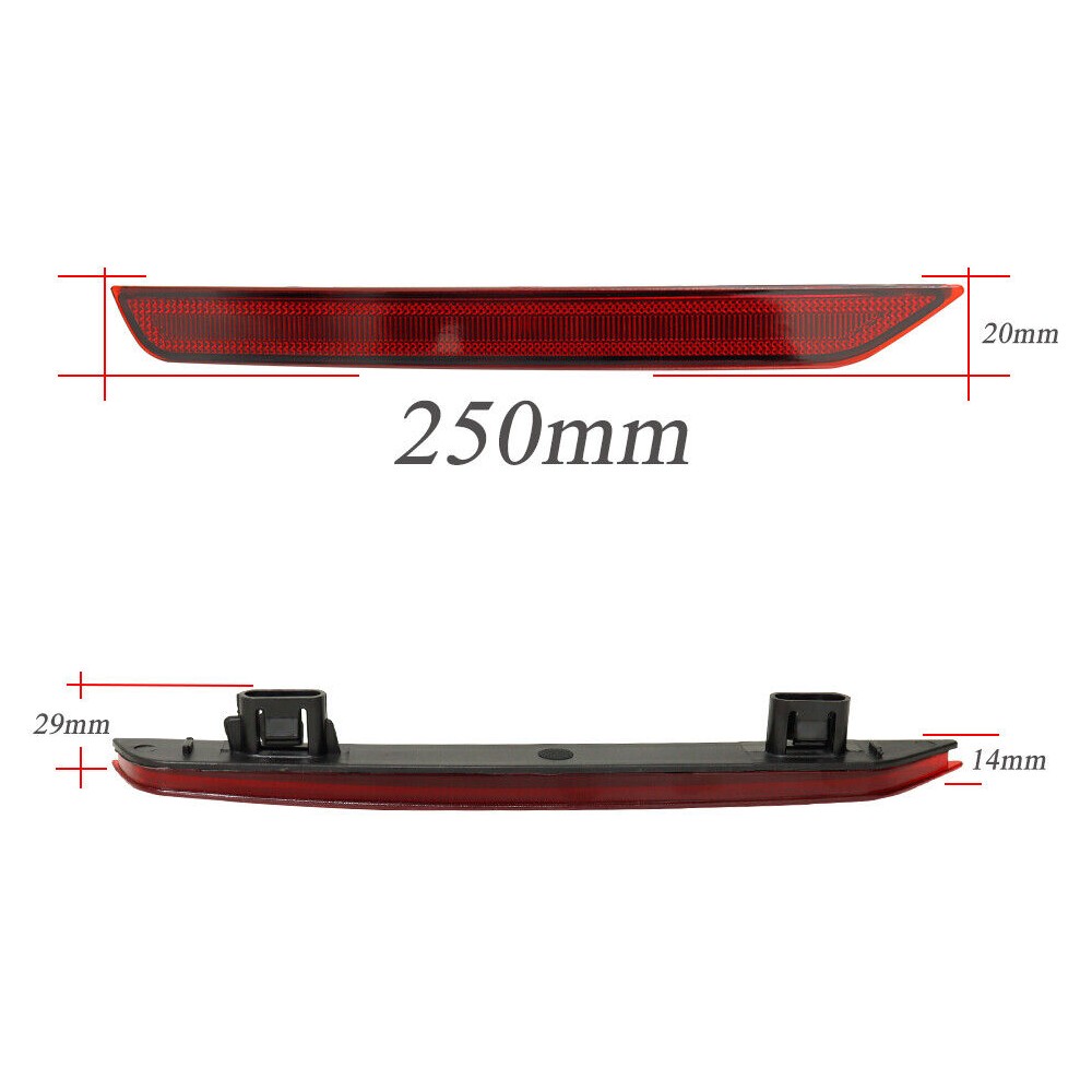 3 Sets Of - Red Lens Rear Bumper Reflector Marker Left & Right