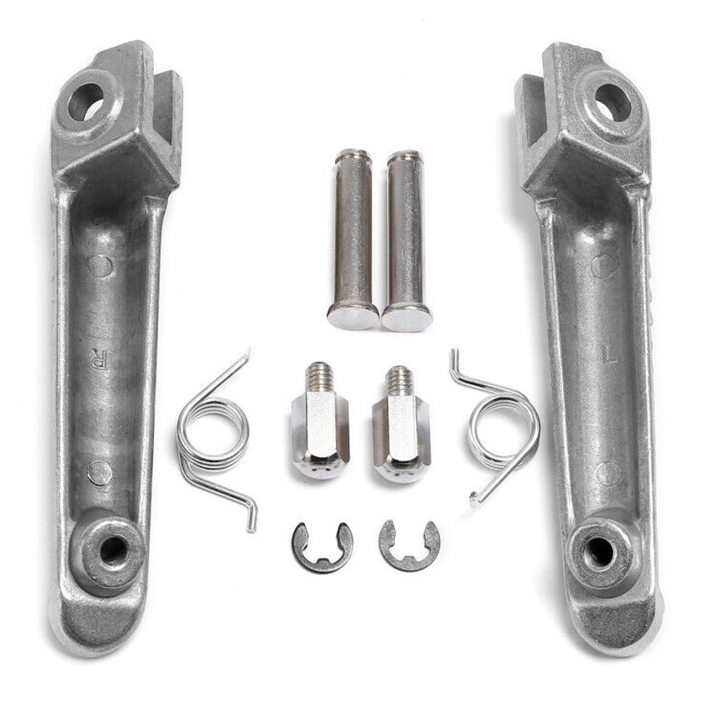 Sliver Long Front Foot Pegs Yzfr6 Yzf R6 For 2015-2023 Yamaha YZF R1M R6S