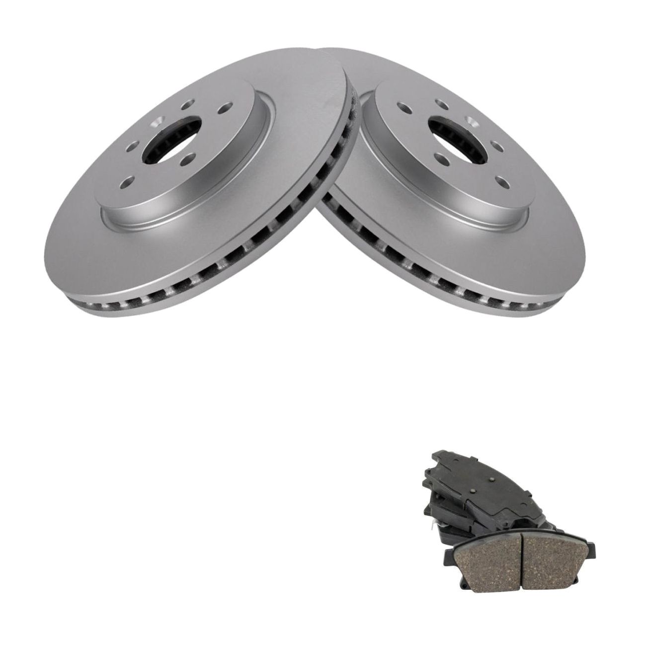 For 2015-2017 Trax Sport Utility Front Ceramic Brake Pad & Coated Rotor Kit W/