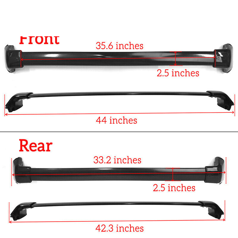 CRV Roof Rack Cross Bar Side Rail Luggage OE Style Black