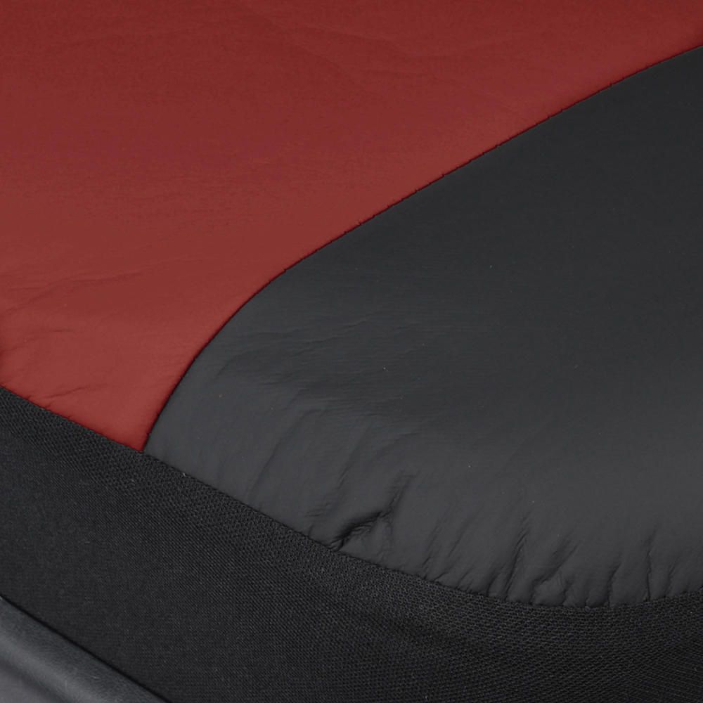 Black/ Dark Red Synth Leather Auto Seat Covers Padded Synth Material For Car SUV