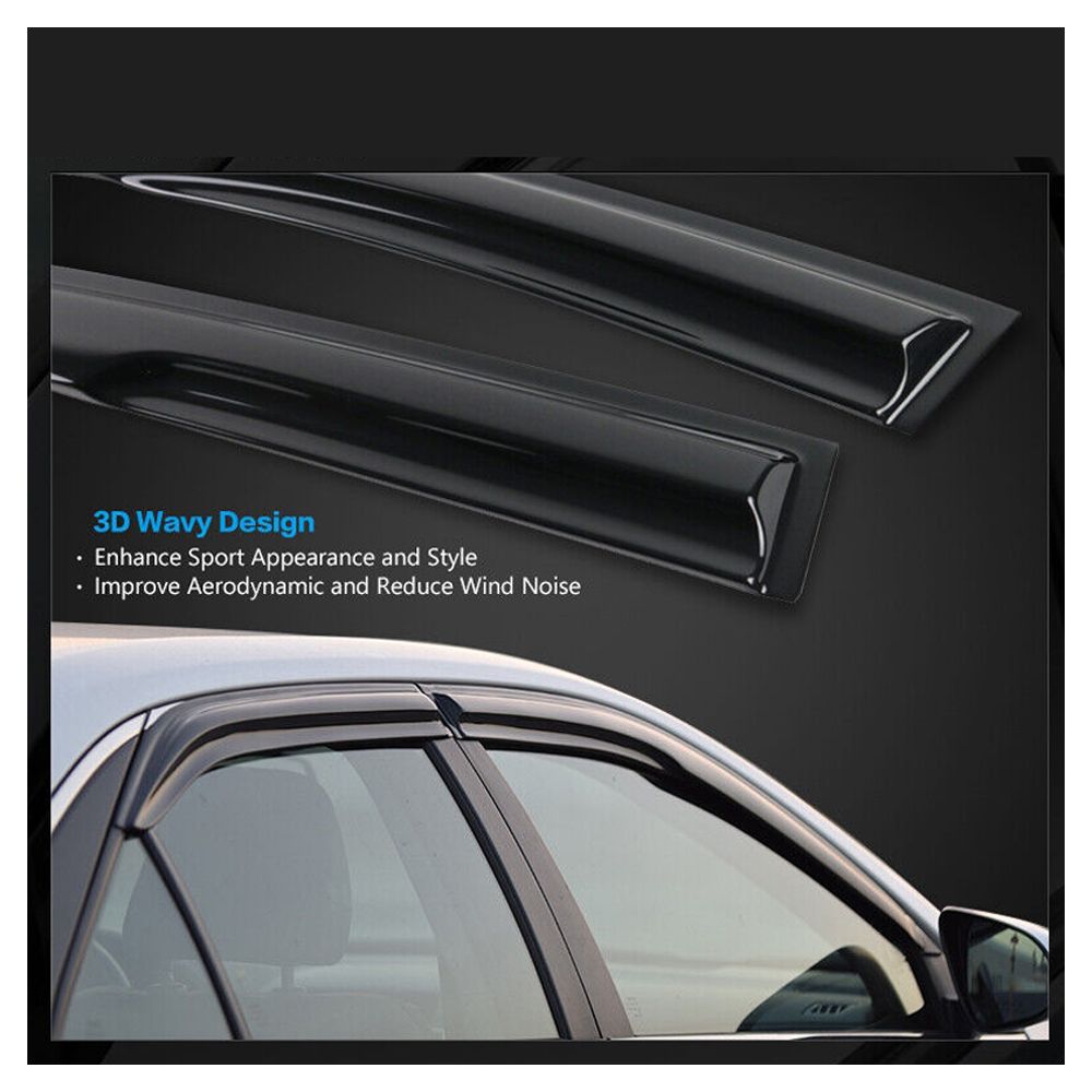 Fits 02-07 Mitsubishi Lancer Mug Style Acrylic Window Visors Rain Sun Guard 4Pc