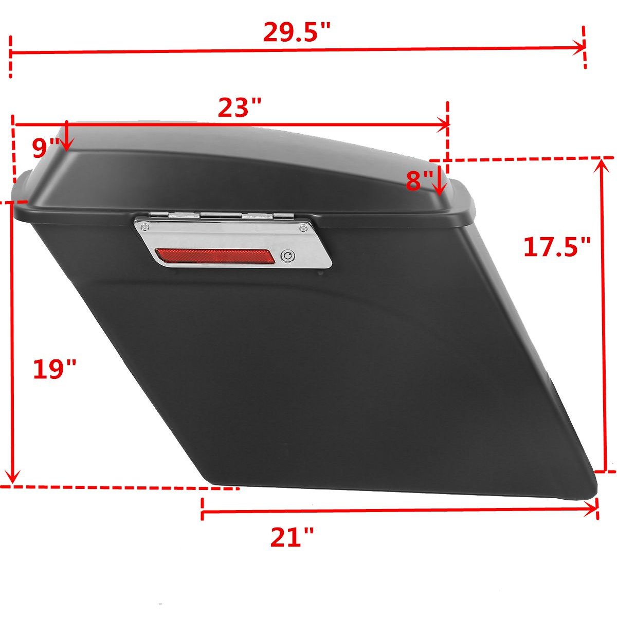 Matte 5" Stretched Saddlebags Fit For Harley-Davidson Harley Road Electra