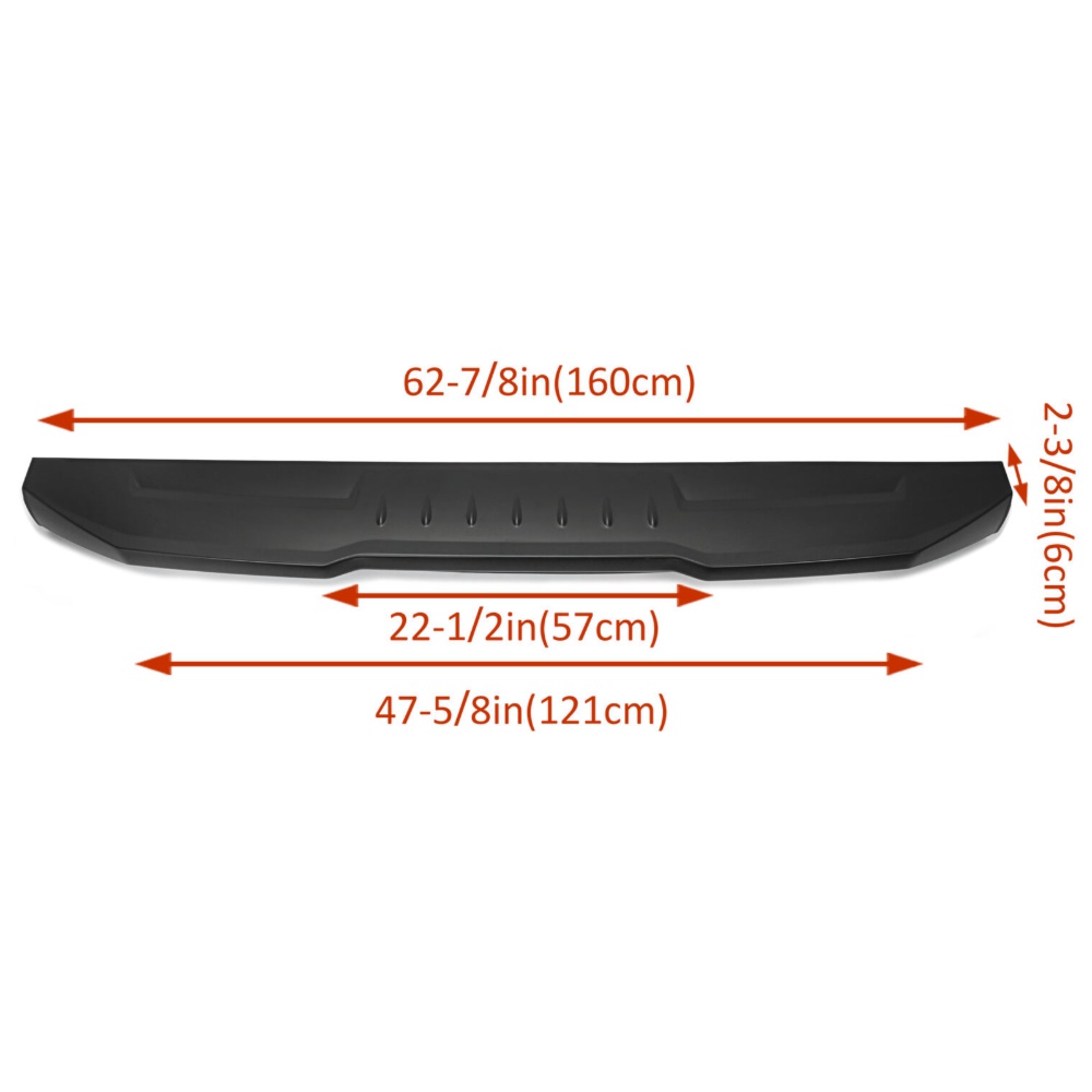 3 Sets Of - Rear Tailgate Spoiler For 09-21 Dodge Ram 1500 Classic 2500 For CH06A16