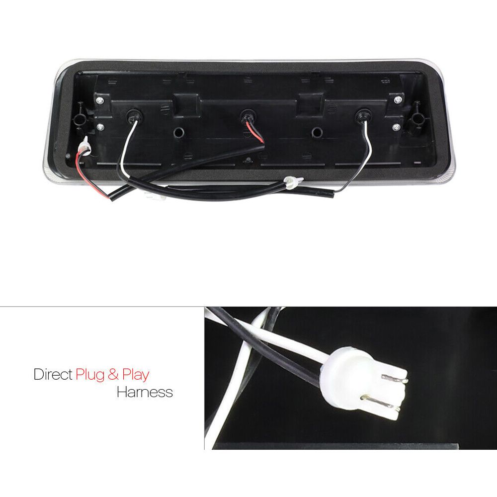 Fits 2004-2010 F150/Explorer Chrome/Clear{3D LED BAR}Third 3rd Brake+ Light
