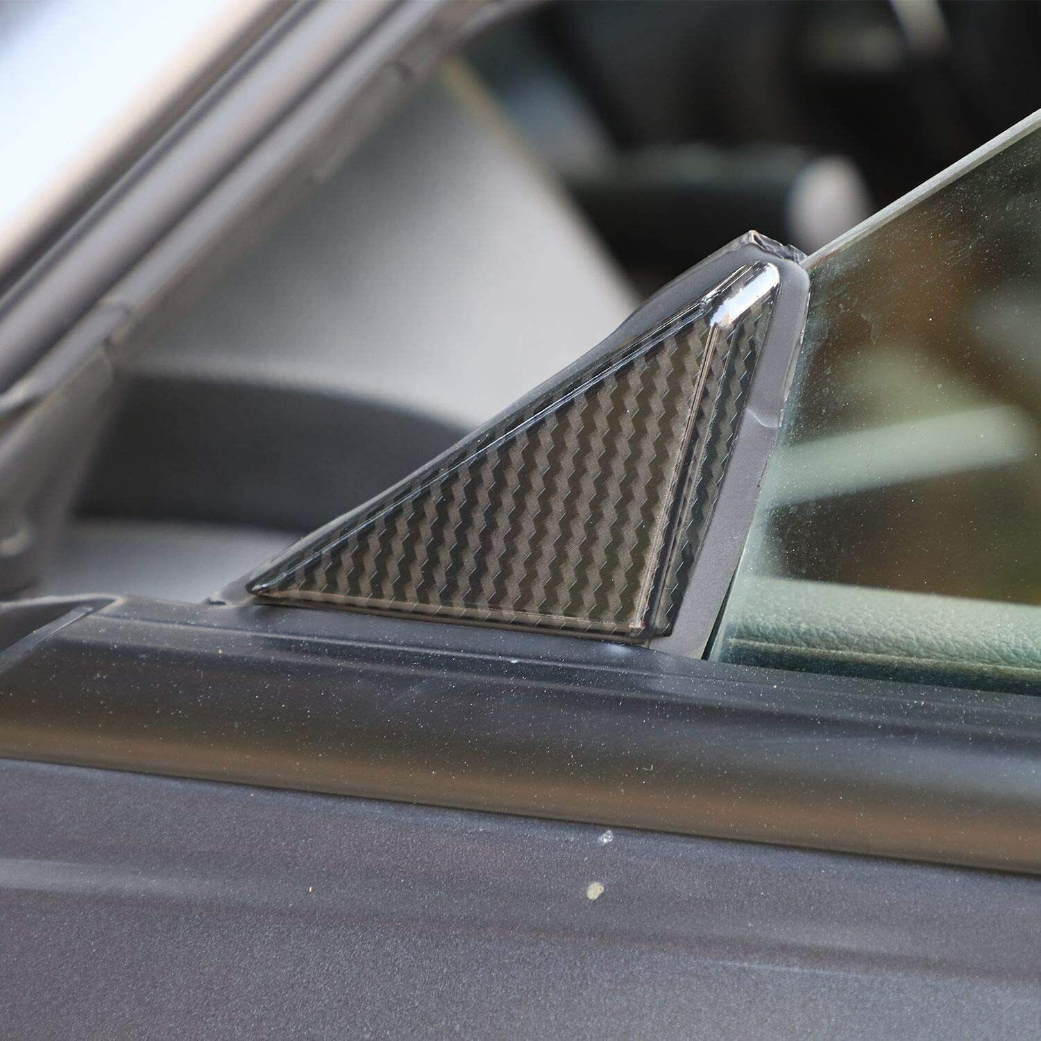 Carbon Fiber Window Front A-Pillar Triangle Trim