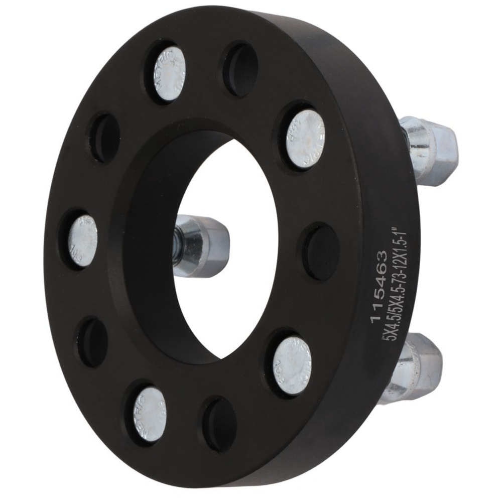 4Pc 1" (25mm) Black Wheel Spacers 5x114.3 12x1.5 Studs For 2001-2010 Ford Escape