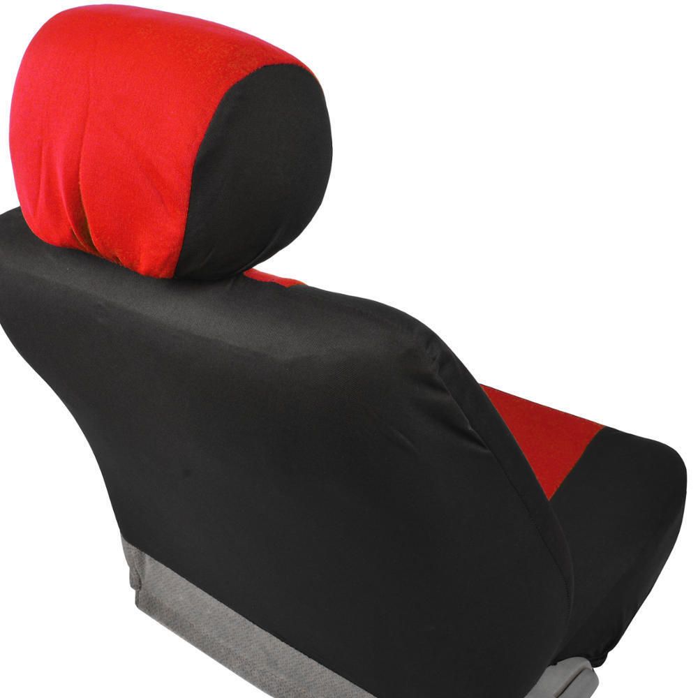 Car Seat Covers For 1993-2015 Nissan Altima 2 Tone Red & Black W/Split Bench