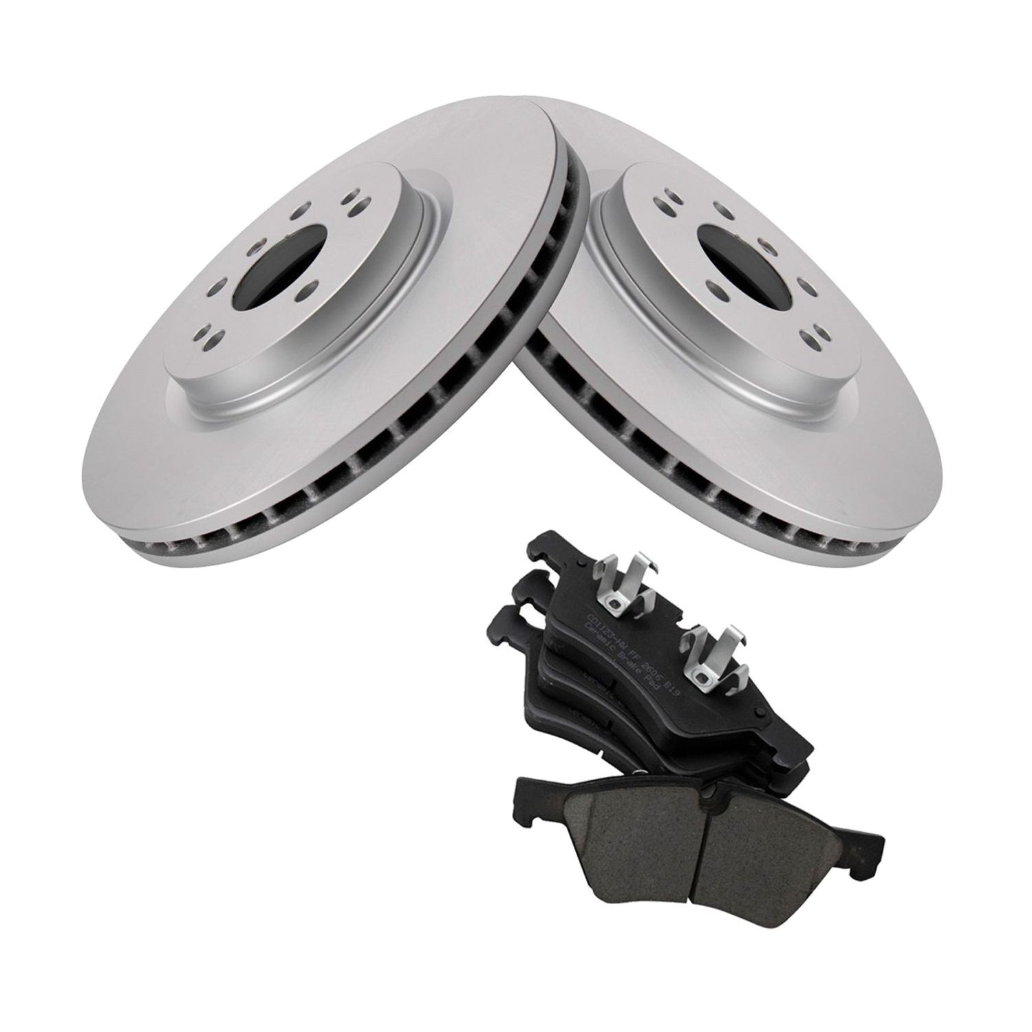 Front Ceramic Brake Pad Coated Rotor Kit For Mercedes-Benz 07-09 ML320 R420