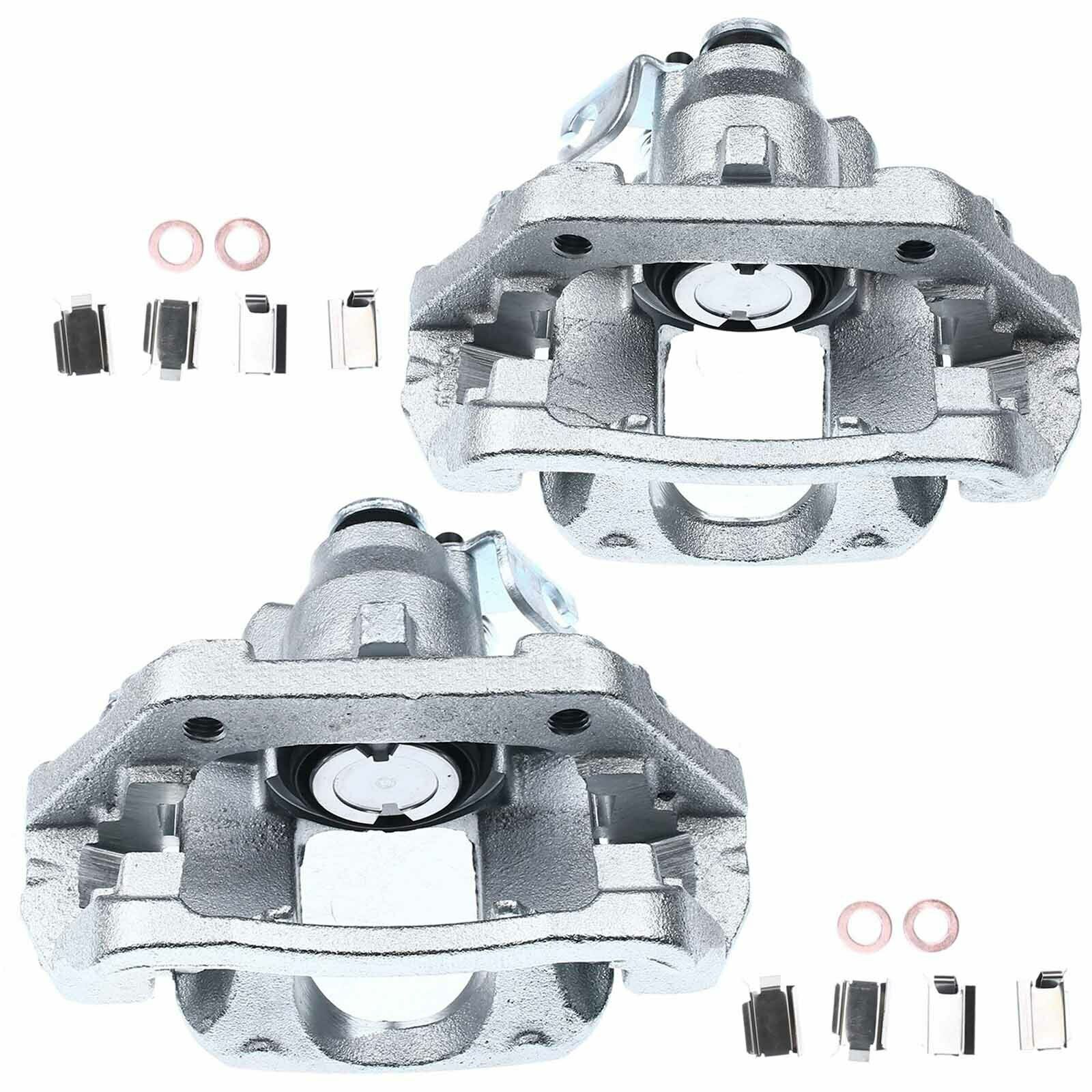 Rear Left & Right Brake Calipers For Ford 10-12 Taurus Lincoln 12 MKS W/Bracket