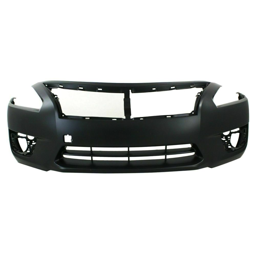 Front Bumper Cover Primed With Fog Light Holes For Nissan 2013-2015 Altima Sedan