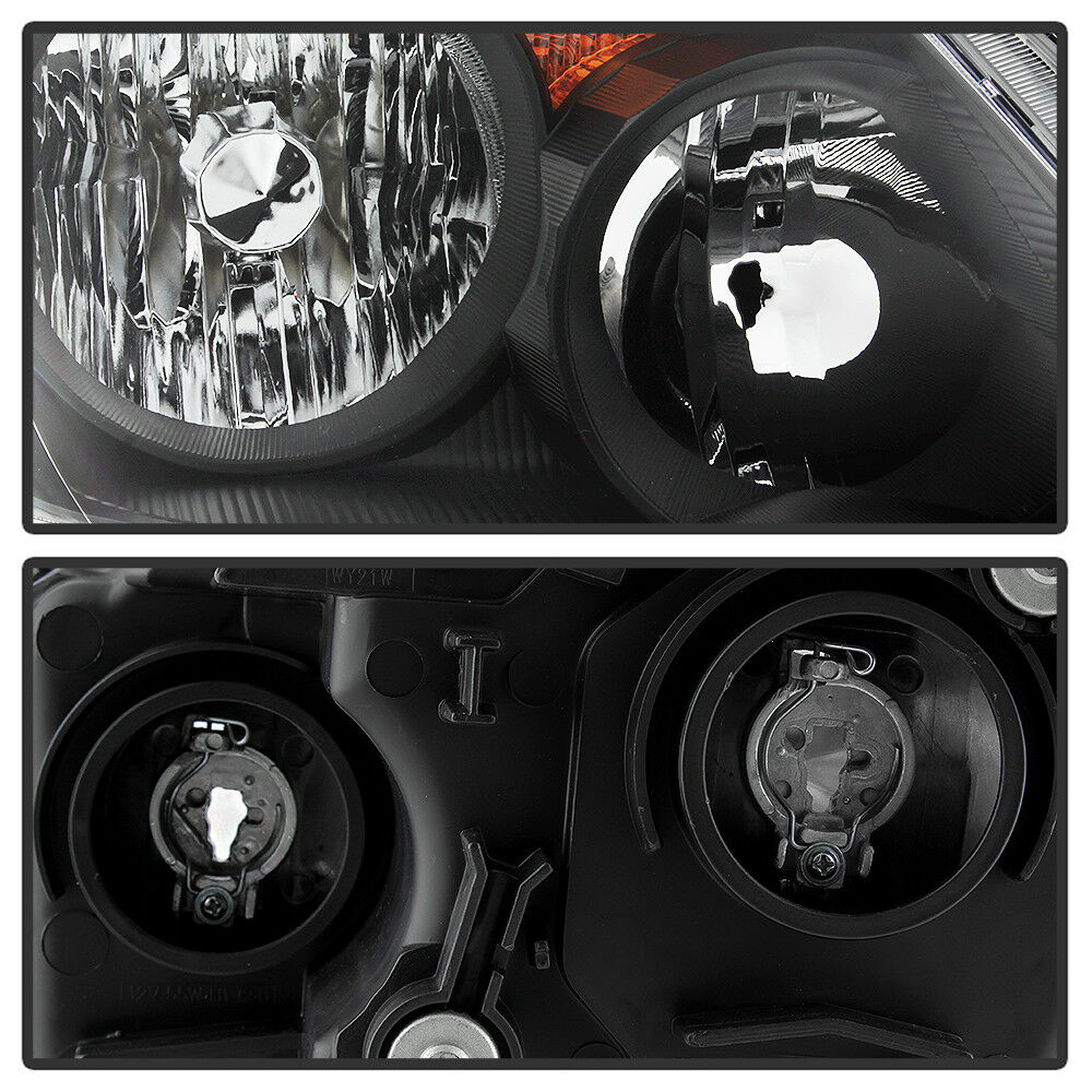 For 2005-2006 Honda CR-V [Japan Built Model] Black Headlight LH RH Lamp Assembly