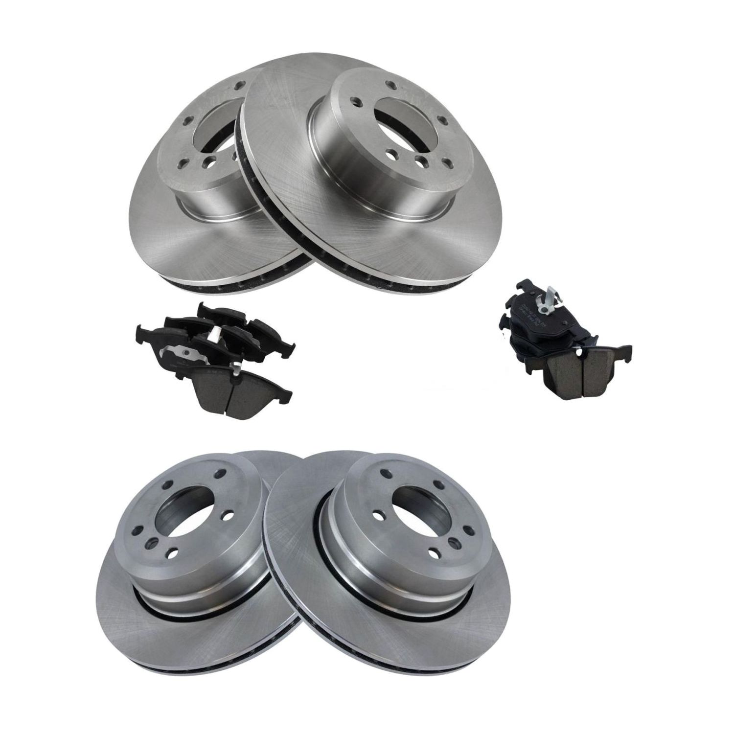 For 2006-2007 BMW 530xi Base Sedan Front & Rear Ceramic Brake Pad & Rotor Kit