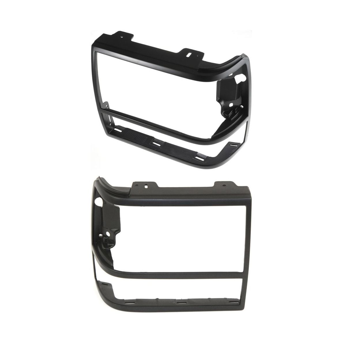 2pcs Left And Right Side Head Light Headlight Door Headlamp Bezel Black For Ford