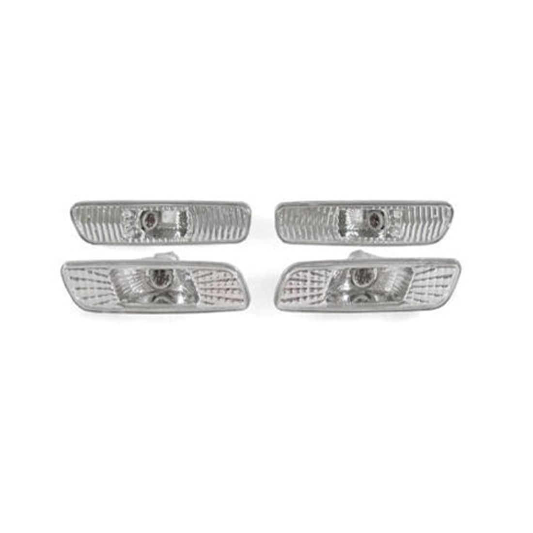 Front+Rear Clear Bumper Side Marker Lights & LED Bulbs For 2000-2005 Lexus IS300