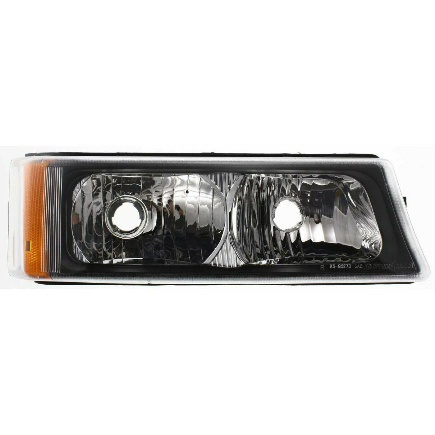 For Avalanche Classic Silverado Black Headlights+Bumper Parking Lights Lamps 4PC