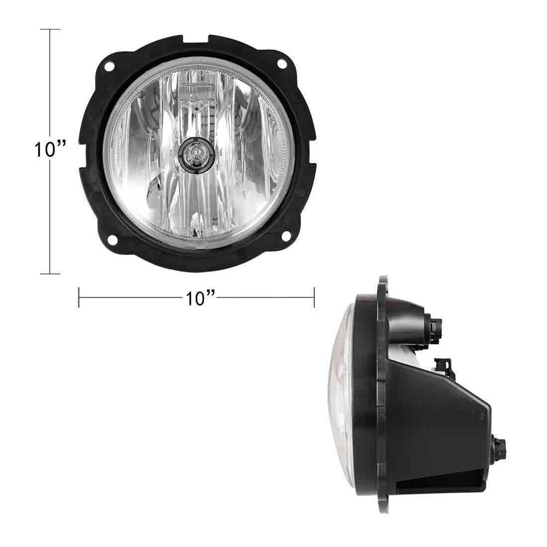 Pair Fog Lights For Ford 2007-2012 Escape Clear Lens Lamps W/Wiring+Switch Kit
