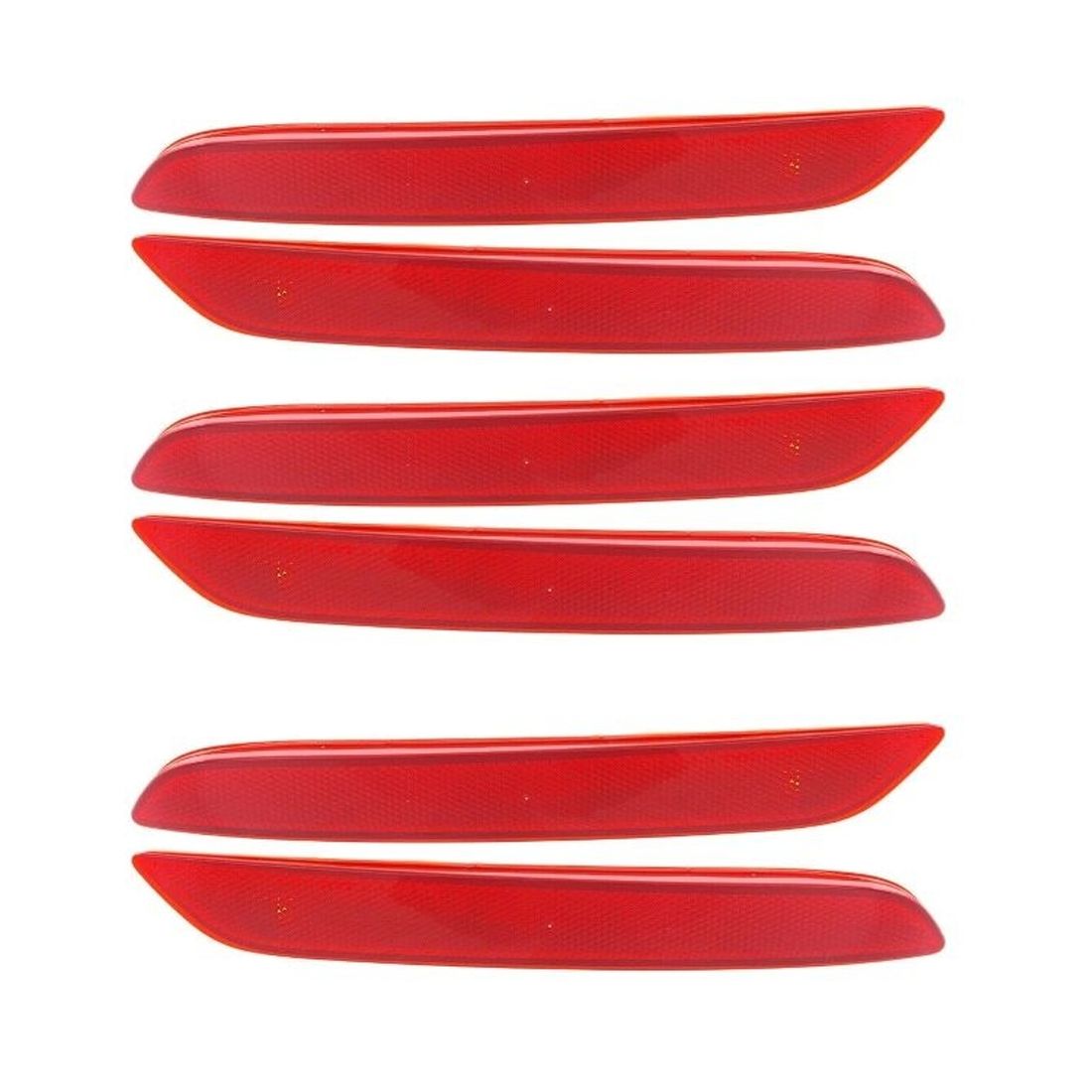 3 Sets Of - Bumper Reflector Set For 16-18 Acura RDX 14-15 Honda Civic Rear Left &