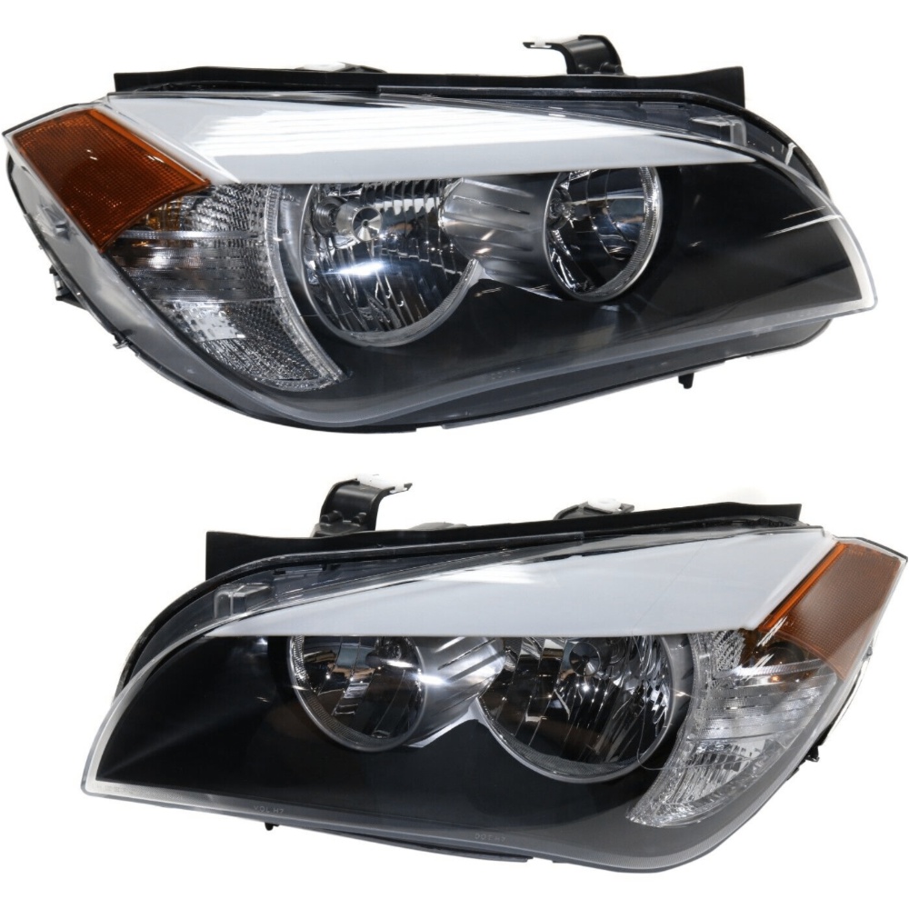Headlights Driving Head Lights Headlamps Set Of 2 Driver & Passenger Side Pair