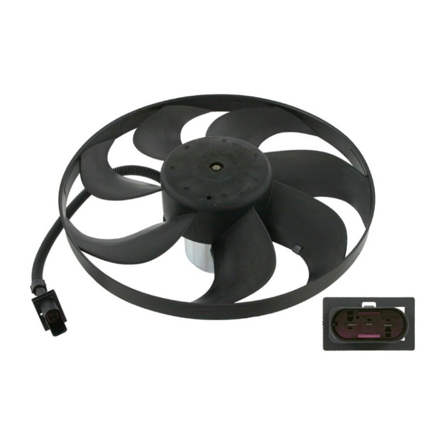 For 00-02 TT Left Driver Radiator Auxiliary Condenser Engine Cooling Fan Motor