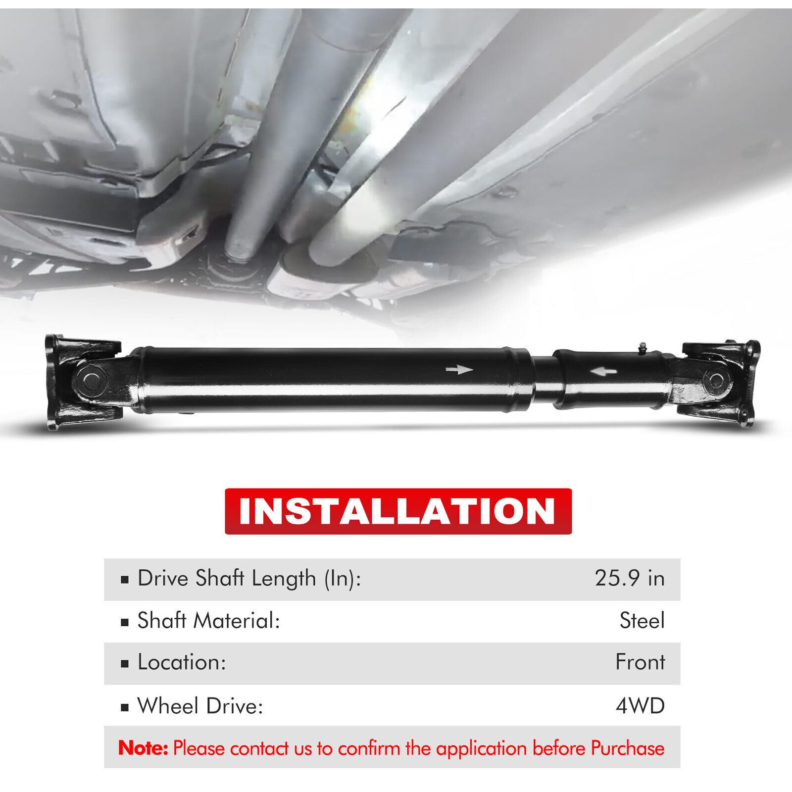 Front Driveshaft Prop Shaft Assembly For Toyota 4Runner 2010-2018 FJ Cruiser 4WD