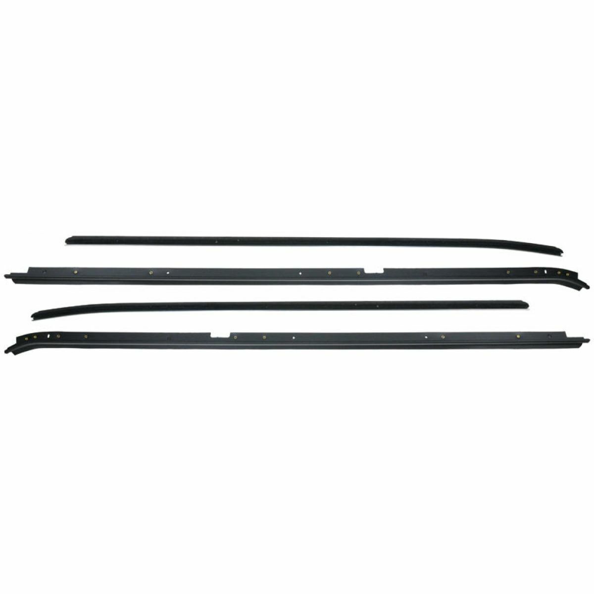 Inner & Outer Window Sweep Felts Seals Weatherstrip 4-pc Kit Set For Buick Olds