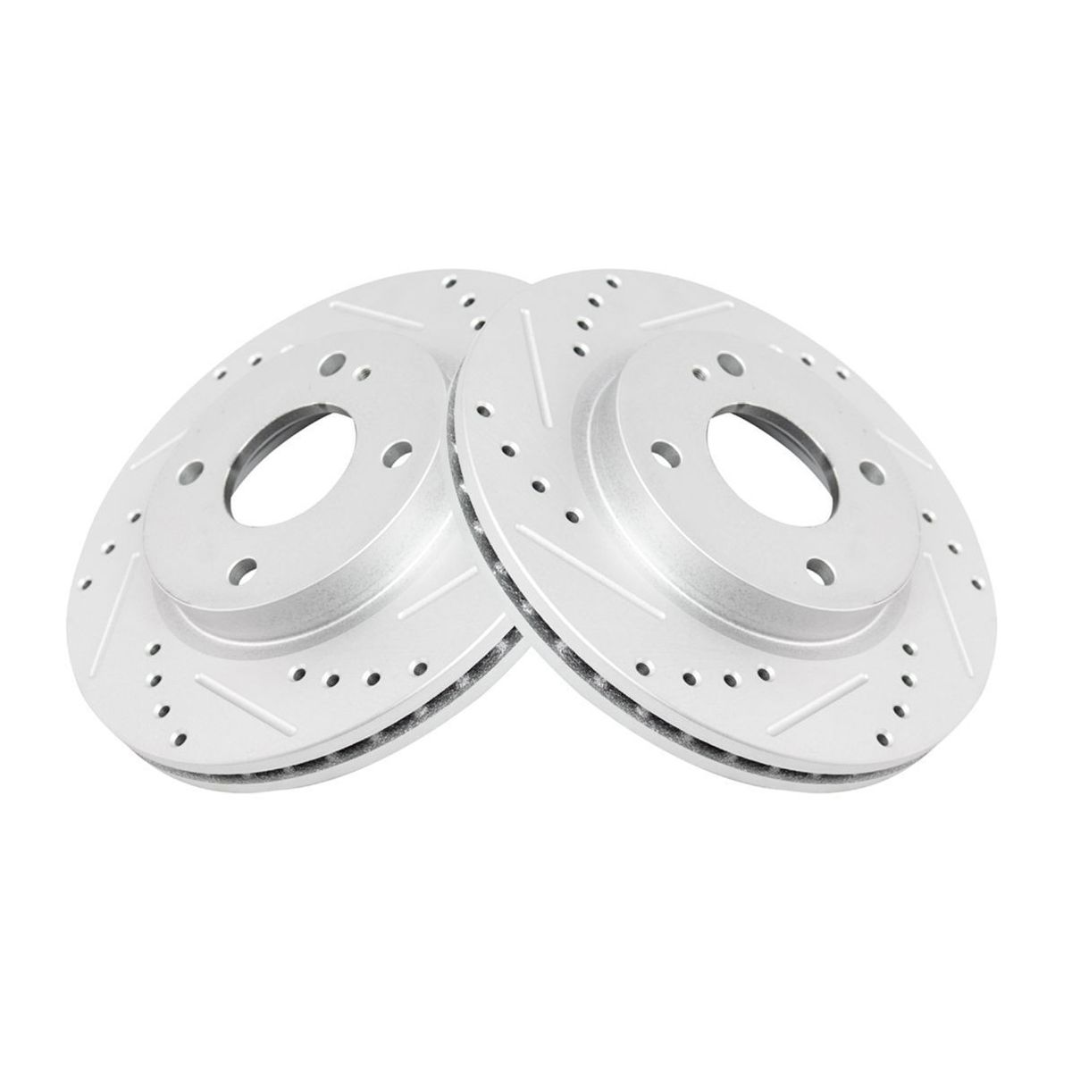 For Ford 2011-2019 Fiesta Front Performance Drilled & Slotted G-Coated Rotor
