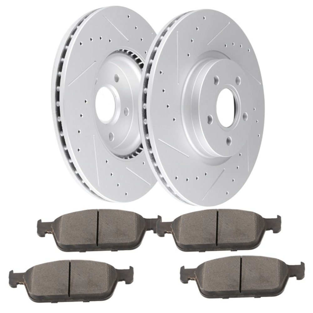 Front Ceramic Brake Pads And Rotors For Ford 13-17 Escape 14-15 Transit Connect