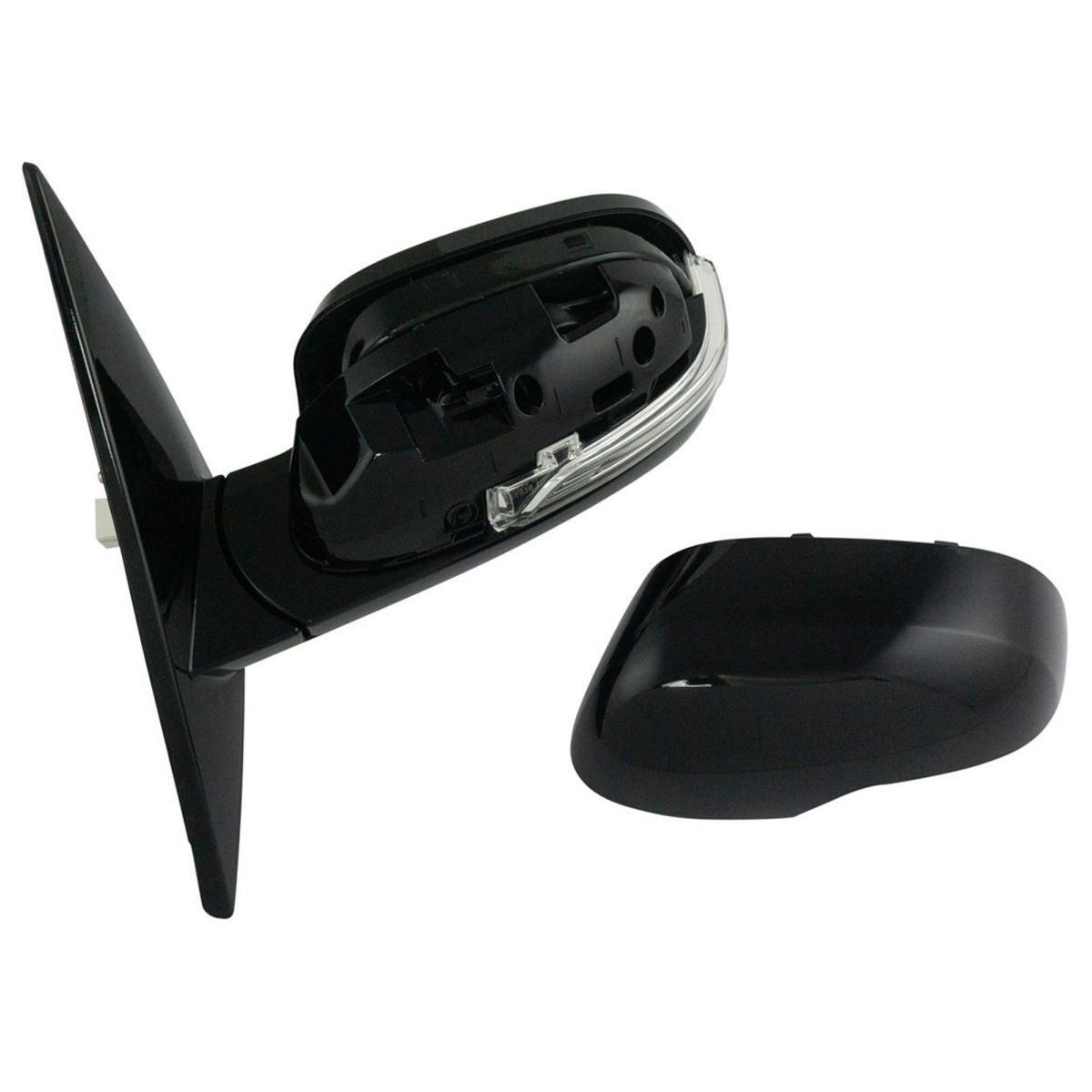 For 14-16 Kia Soul Mirror Power Heated Turn Signal Power Fold Smooth Black Left