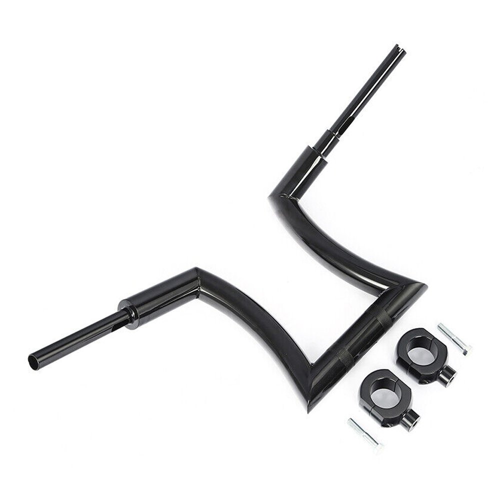 Black 16" Rise 2" Ape Hanger Handlebar & Risers For Harley-Davidson