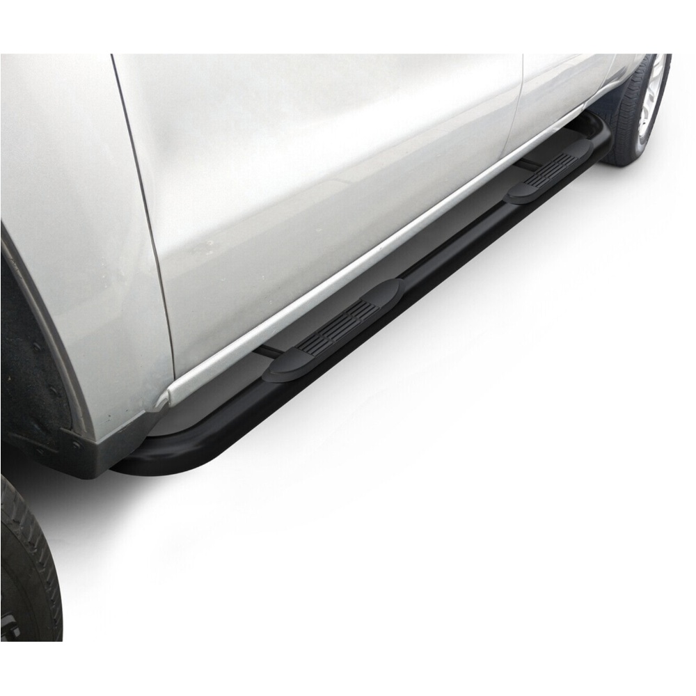 3" Black Side Step Rails For 06-10 H3 H3 Nerf Bars Running Board Steps