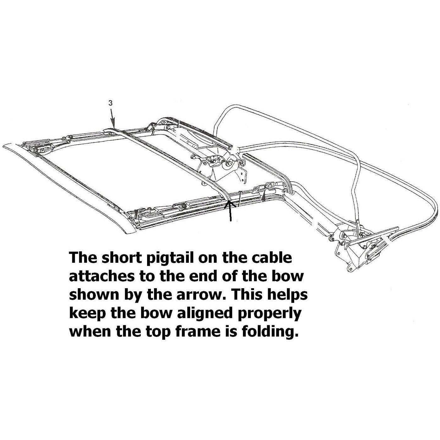 For Oldsmobile 1971 Delta 88 Top Side Tension Hold Down Cables